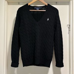 Navy Ralph Lauren Sport 100 Cotton V neck Sweater XL